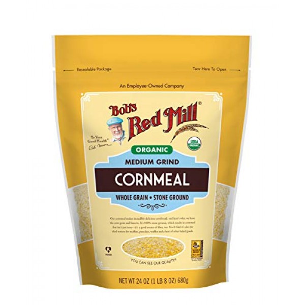 Bobs Red Mill, Organic Medium Grind Cornmeal, 24 Oz