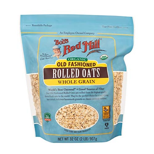 Bobs Red Mill Organic Regular Rolled Oats, 32 Ounces Pack Of 4