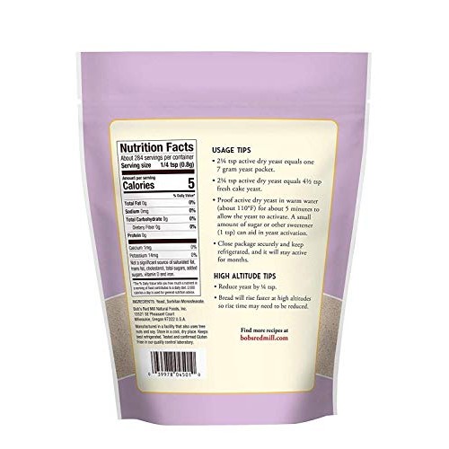 Bobs Red Mill Active Dry Yeast 8 Ounce Pack Of 4