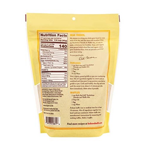 Bobs Red Mill Buckwheat Pancake &Amp; Waffle Mix, 24 Oz