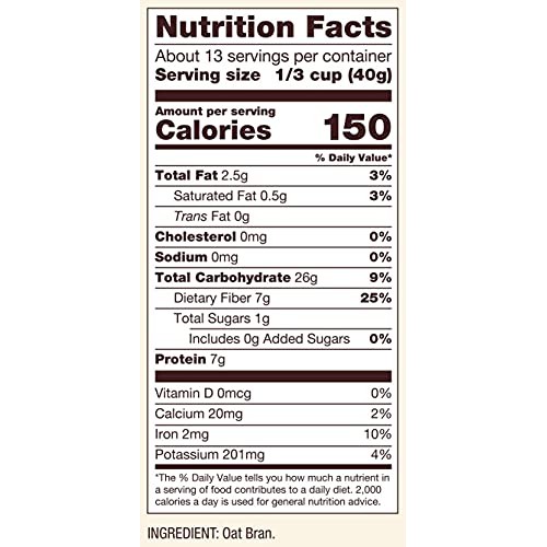 Bobs Red Mill Cereal Oat Bran, 18-Ounce Pack Of 3