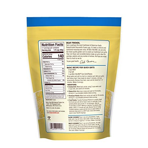 Bobs Red Mill Corn Grits / Polenta, 24-Ounce Pack Of 4