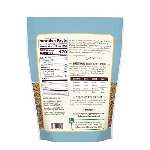 Bobs Red Mill Cut Oats, Steel 24 Ounce