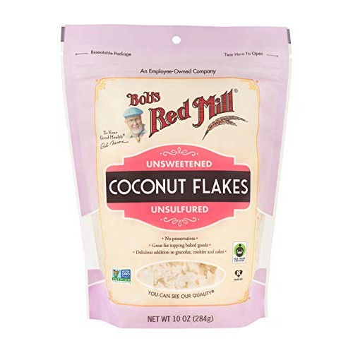 Bobs Red Mill Flaked Coconut Unsweetened, 10 Ounce Pack Of 4
