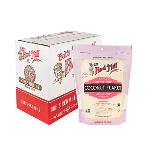 Bobs Red Mill Flaked Coconut Unsweetened, 10 Ounce Pack Of 4
