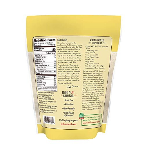 Bobs Red Mill Flour Almond Blanched Size 32 Oz,Pack - 4