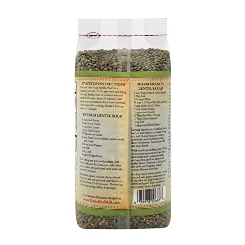 Bobs Red Mill French Green Lentils, 24-Ounce Pack Of 4