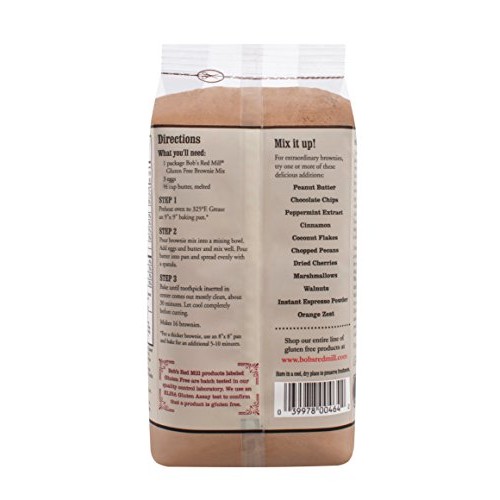 Bobs Red Mill Gluten Free Brownie Mix, 21 Oz 4 Pack