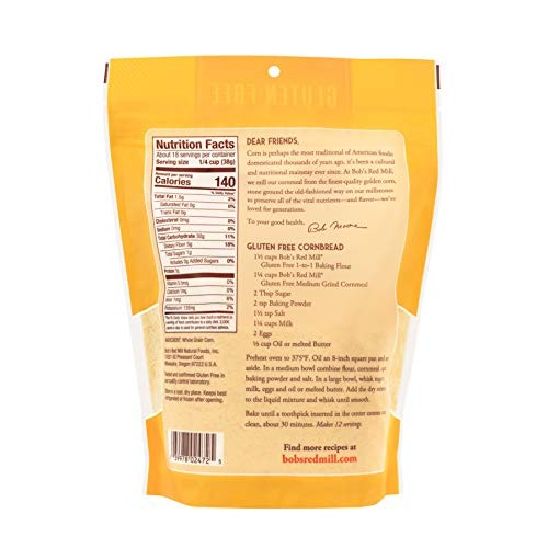 Bobs Red Mill Gluten Free Cornmeal, 24 Oz Pack Of 4