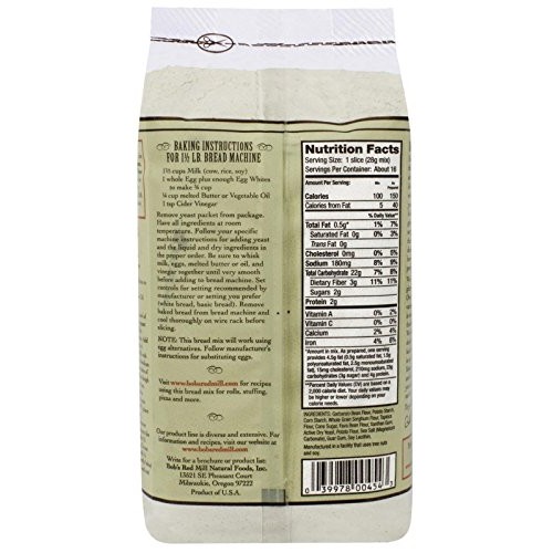 Bobs Red Mill Gluten Free Homemade Wonderful Bread Mix, 16-Ounce