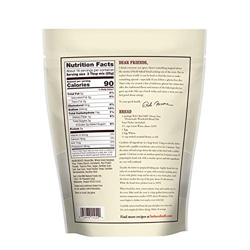 Bobs Red Mill Gluten Free Homemade Wonderful Bread Mix, 16 Ounc