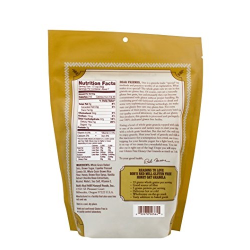 Bobs Red Mill Gluten Free Honey Oat Granola, 12-Ounce Pack Of 4