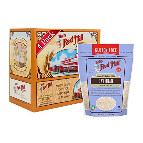 Bobs Red Mill Gluten Free Oat Bran, 16 Ounce Pack Of 4
