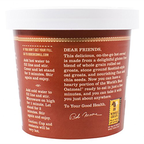 Bobs Red Mill Gluten-Free Oatmeal Cup &Amp; Maple, Brown Sugar, 2.1