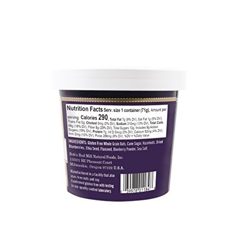 Bobs Red Mill Gluten Free Oatmeal Cup, Blueberry Hazelnut, 8 Count