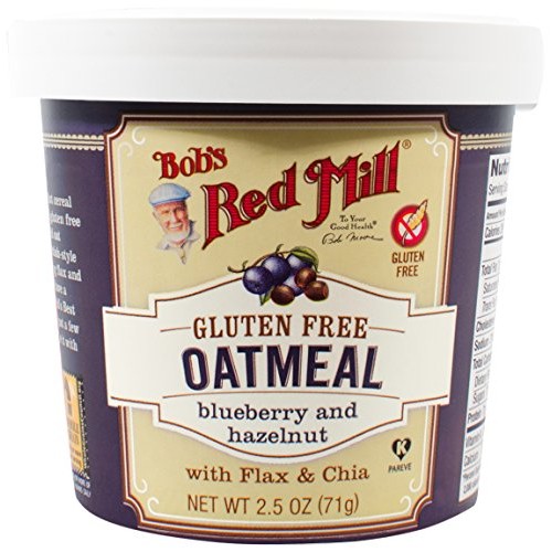 Bobs Red Mill Gluten Free Oatmeal Cup, Blueberry Hazelnut, 8 Count