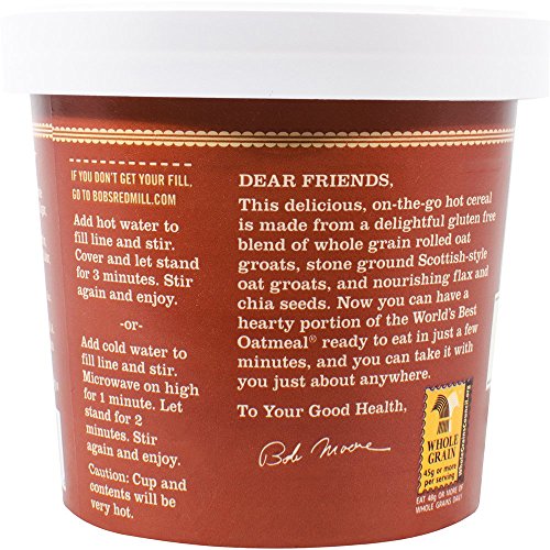 Bobs Red Mill Gluten Free Oatmeal Cup, Brown Sugar &Amp; Maple, 2.1