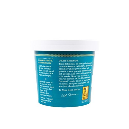 Bobs Red Mill Gluten Free Oatmeal Cup, Classic With Flax/Chia,