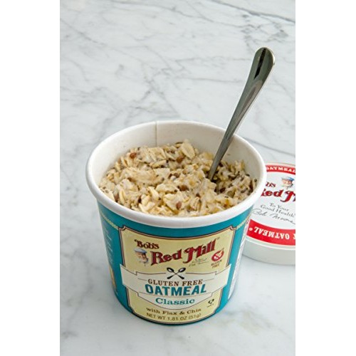 Bobs Red Mill Gluten Free Oatmeal Cup, Classic With Flax/Chia,