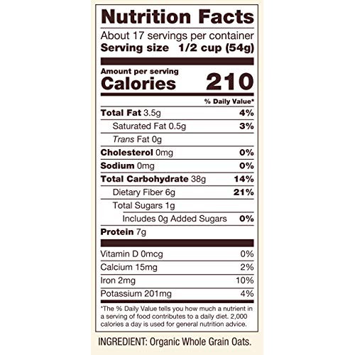 Bobs Red Mill Gluten Free Organic Old Fashioned Rolled Oats, 32...