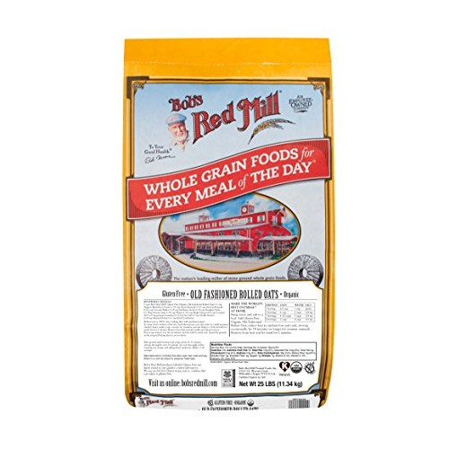 Bobs Red Mill Gluten Free Organic Old Fashioned Rolled Oats, 25...