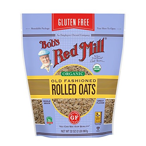 Bobs Red Mill Gluten Free Organic Old Fashioned Rolled Oats, 32