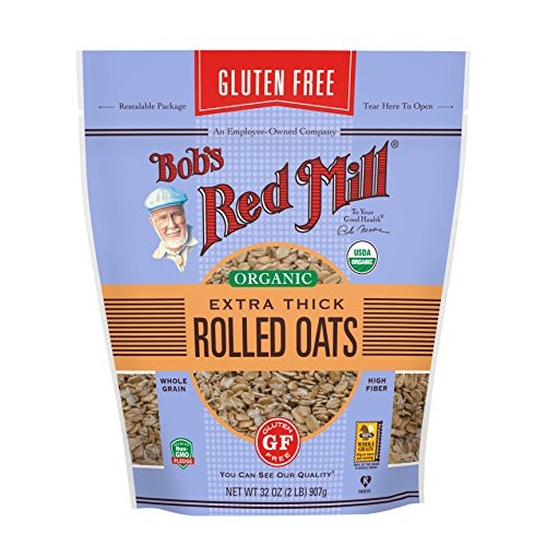 Bobs Red Mill Gluten Free Organic Thick Rolled Oats, 32 Oz