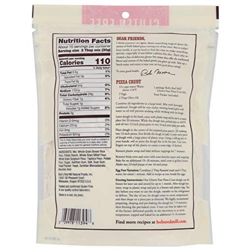 Bobs Red Mill Gluten Free Pizza Crust Mix, 16 Oz