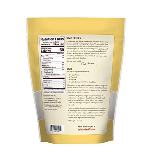 Bobs Red Mill Gluten Free White Rice Flour, 24 Ounce Pack Of 1