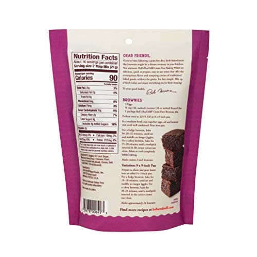 Bobs Red Mill Grain Free Brownie Mix, 12-Ounce Pack Of 5