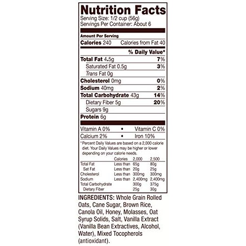 Bobs Red Mill Honey Oat Granola, 12-ounce Pack of 4