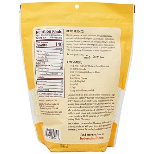 Bobs Red Mill Medium Grind Cornmeal, 24 Oz