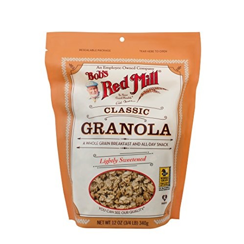 Bobs Red Mill Natural Whole Grain Granola, 12-Ounce Pack Of 4