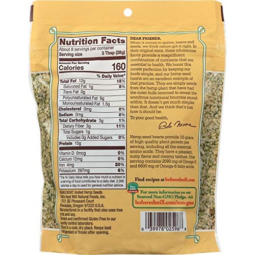 Bobs Red Mill Not A Case Hulled Hemp Seed Hearts