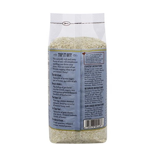 Bobs Red Mill Oat Bran Hot Cereal, 18 Ounce Pack Of 4