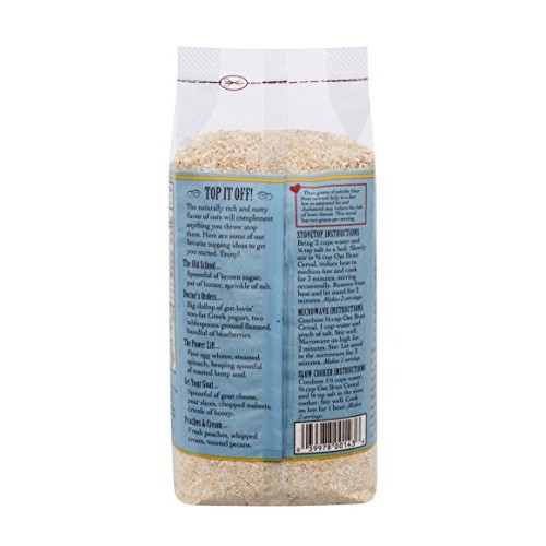 Bobs Red Mill Oat Bran Hot Cereal, 18 Ounce Pack Of 4