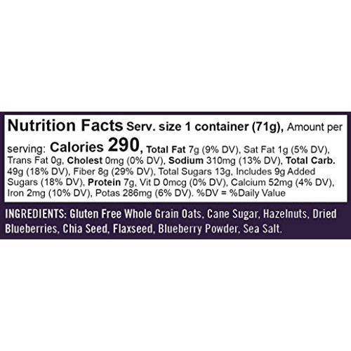 Bobs Red Mill Oatmeal Cup, Hazelnut Blueberry, 2.5 Oz