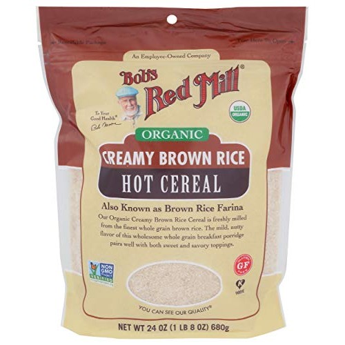 Bobs Red Mill Organic Brown Rice Farina Creamy Rice Hot Cereal,