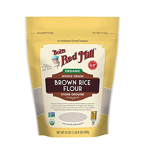Bobs Red Mill Organic Brown Rice Flour, 24 Oz 24 Ounce, Pack O