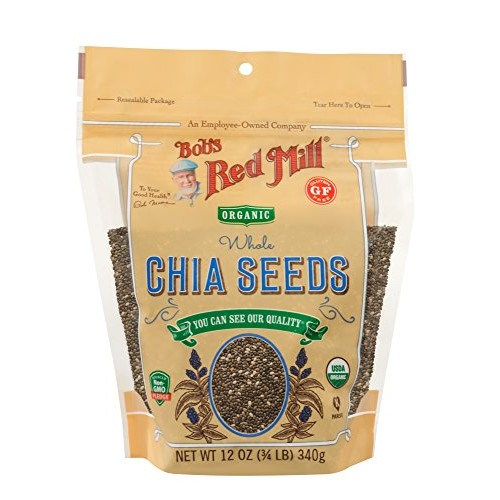 Bobs Red Mill Organic Chia Seeds, 12-Ounce Pack Of 6