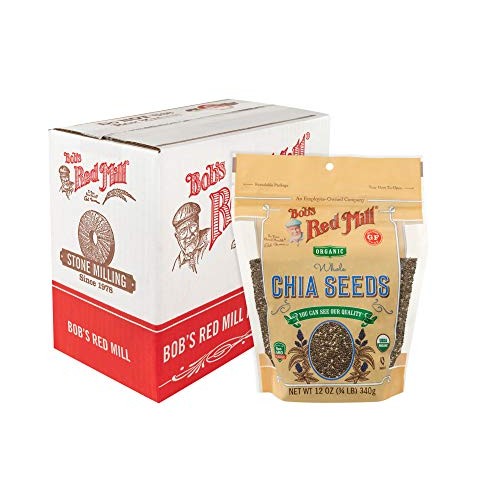 Bobs Red Mill Organic Chia Seeds, 12-Ounce Pack Of 6