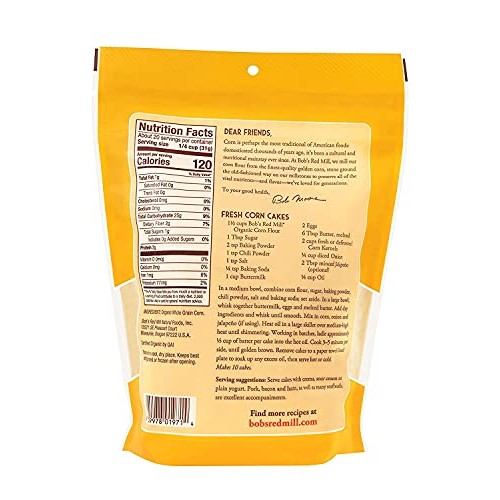 Bobs Red Mill Organic Corn Flour, 22 Ounce Pack Of 2