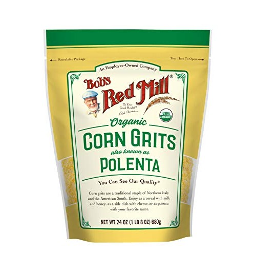 Bobs Red Mill Organic Corn Grits/Polenta, 24 Oz Pack of 4