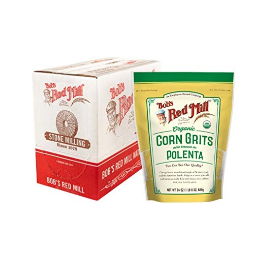 Bobs Red Mill Organic Corn Grits/Polenta, 24 Oz Pack of 4