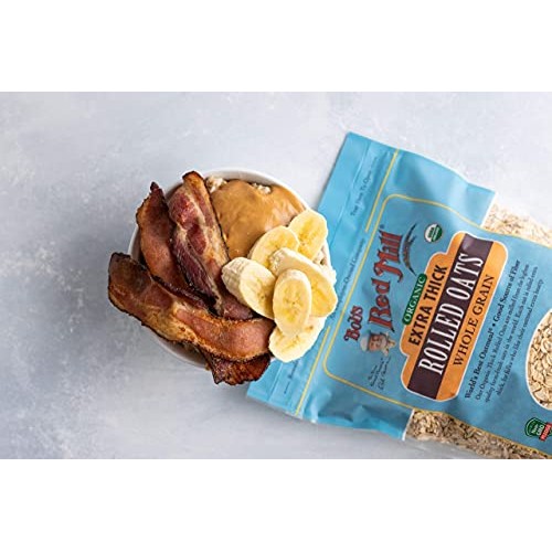 Bobs Red Mill Organic Extra Thick Rolled Oats, 32 oz, Pack of 1