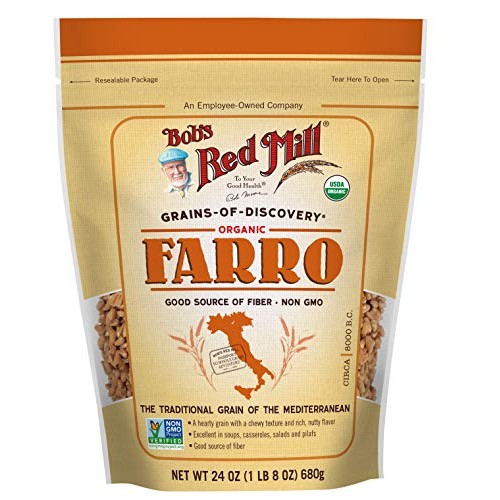 Bobs Red Mill Organic Farro Grain, 24-Ounce Pack Of 4