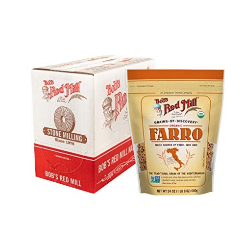 Bobs Red Mill Organic Farro Grain, 24-Ounce Pack Of 4