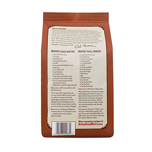 Bobs Red Mill, Organic Flour, Whole Wheat, 5 Lb