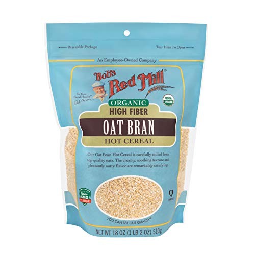 Bobs Red Mill Organic High Fiber Oat Bran Hot Cereal, 18 Oz