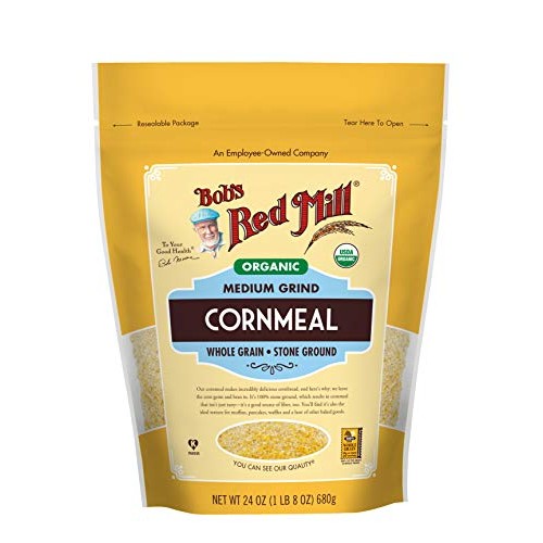 Bobs Red Mill Organic Medium Grind Cornmeal, 24 OZ